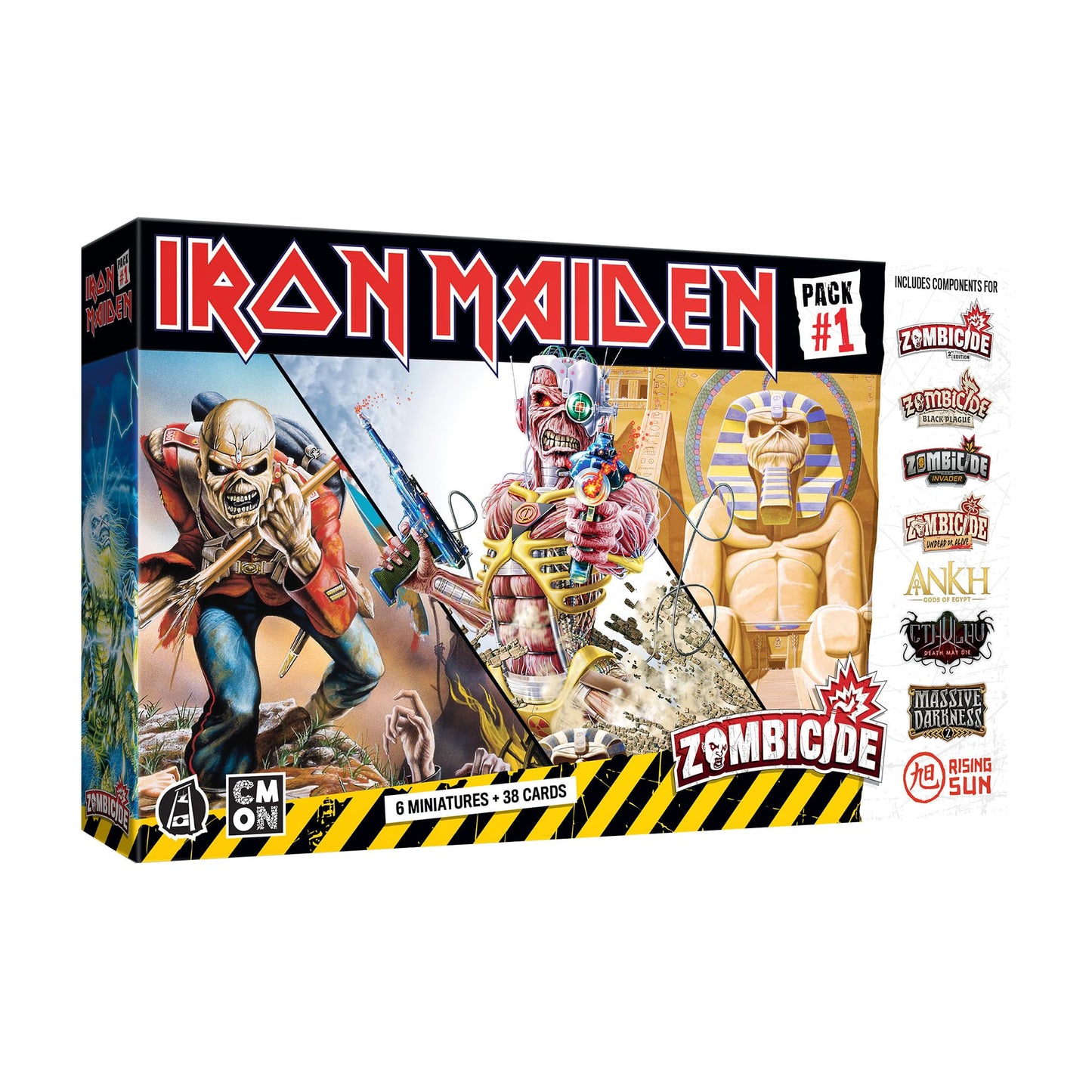CMON Zombicide Iron Maiden Character Pack #1 – Eddie Miniatures & Multi-Game Enhancements
