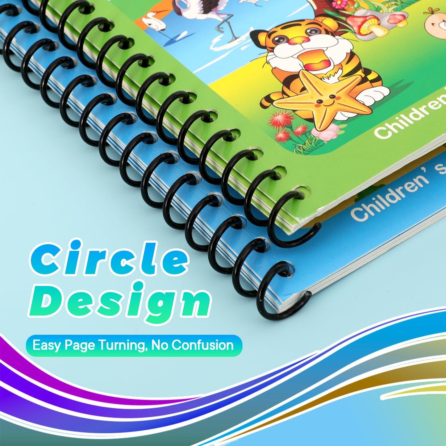CMTOOP 8-Pack Reusable Water Coloring Books for Toddlers – Mess-Free, Portable Learning Toy