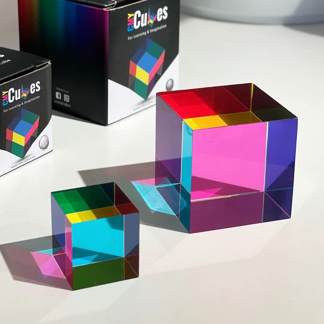 CMY Cubes Mini (30mm) – Subtractive Color Cube (Cyan, Magenta, Yellow) for Education & STEM