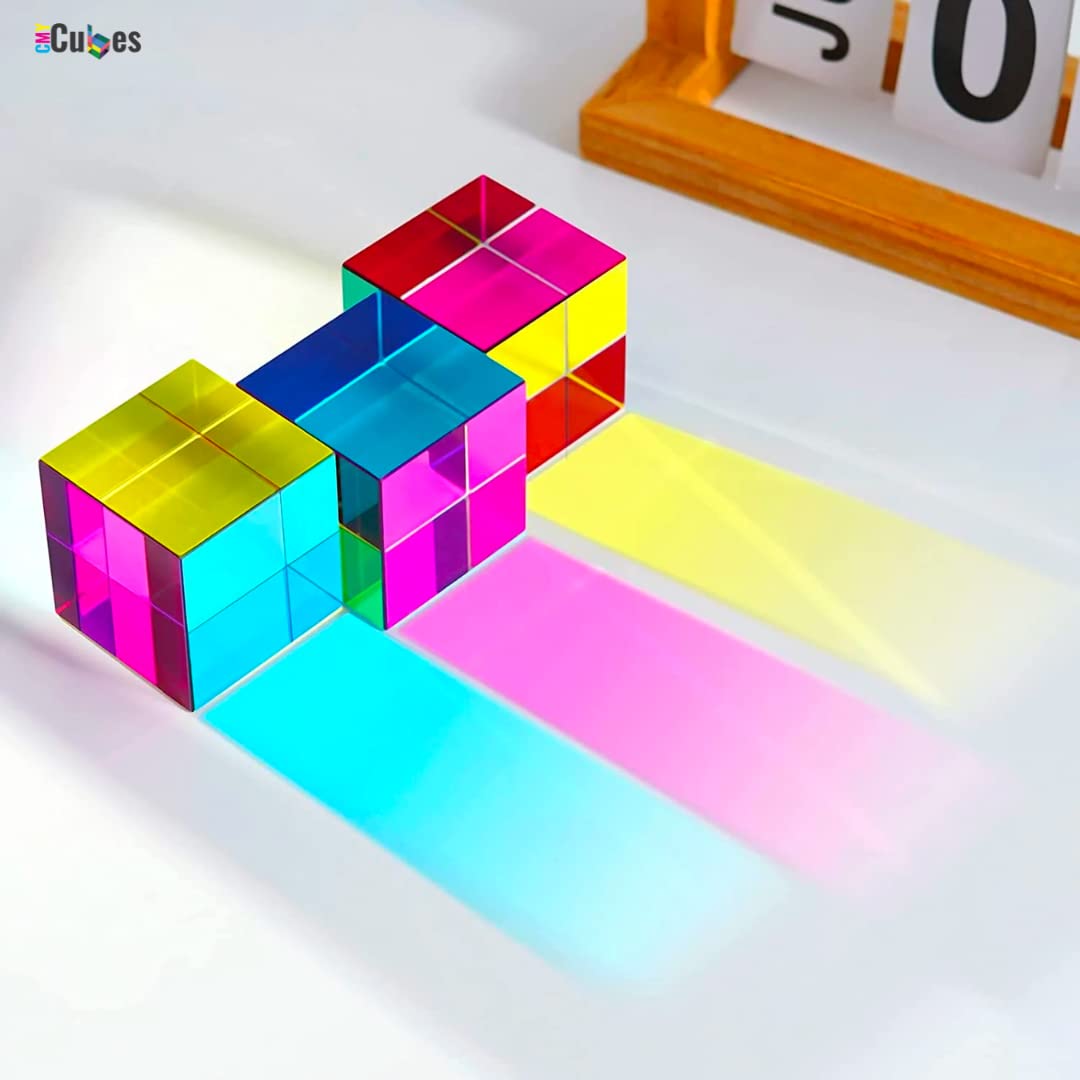 CMY Cubes Original 50mm - Subtractive Color Cube for STEAM Learning