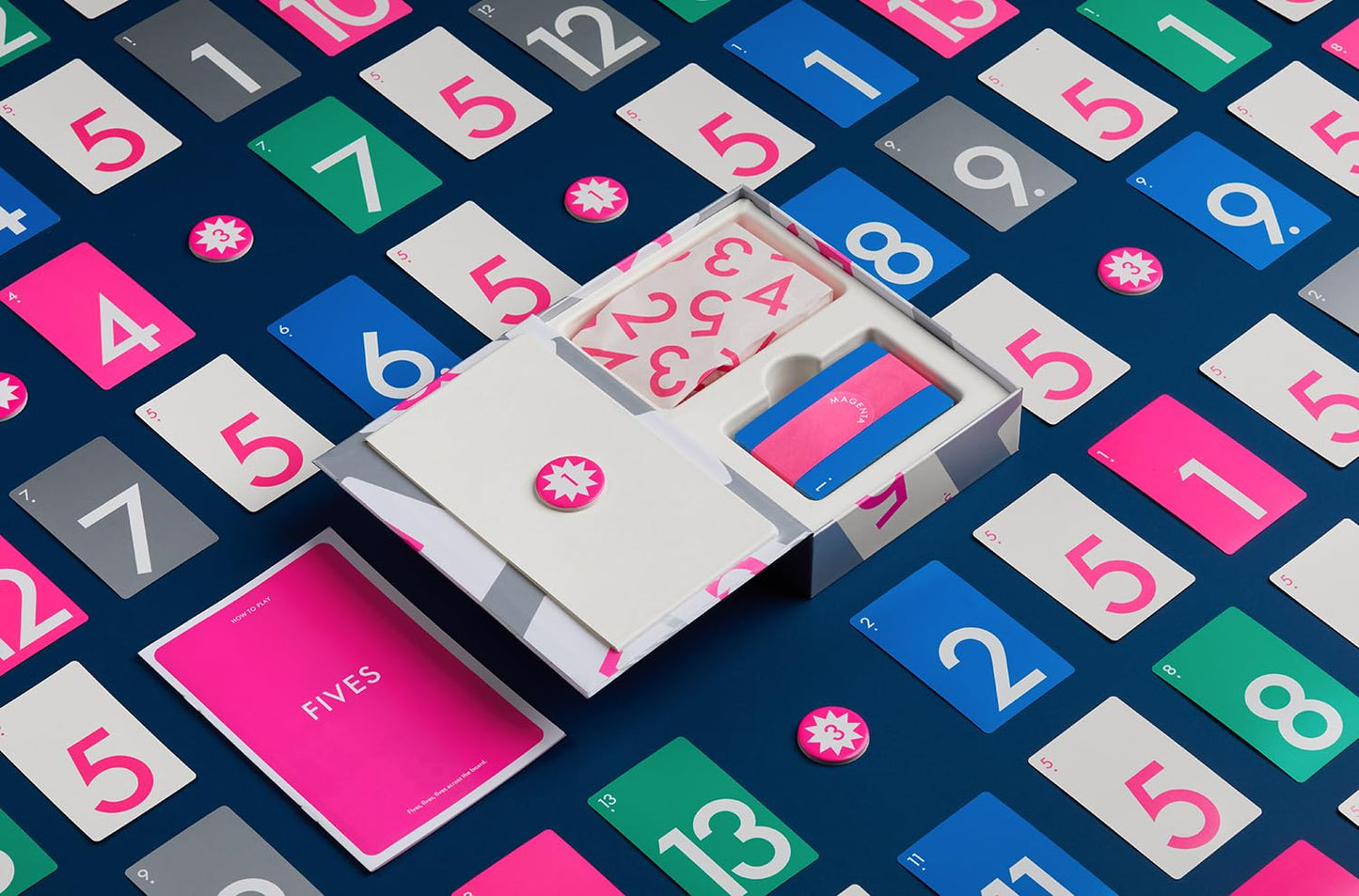 CMYK Fives Card Game – Magenta Edition (Deluxe)
