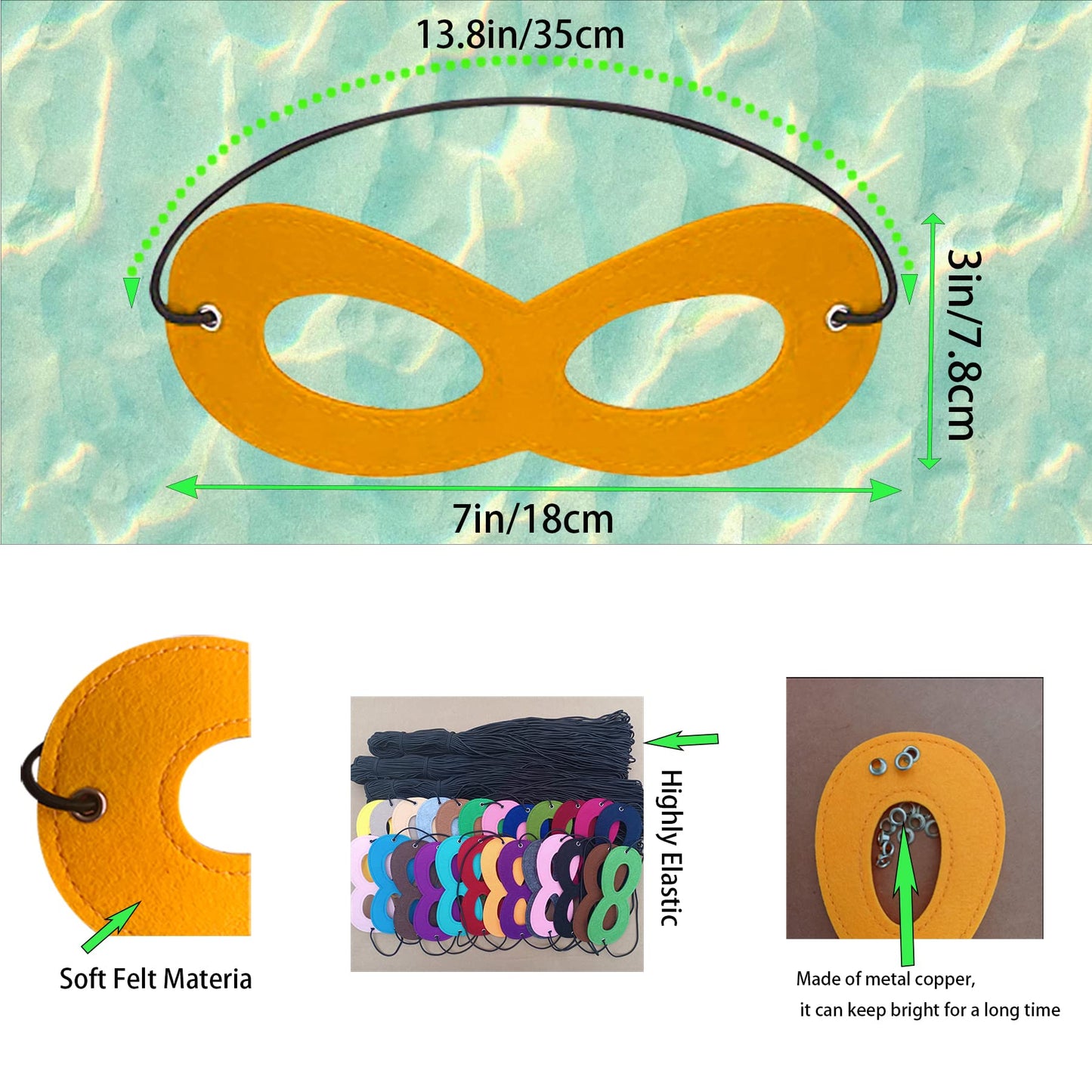 CNHBSS Superhero Masks for Kids – 25-Piece Adjustable Felt Eye Masks for Parties