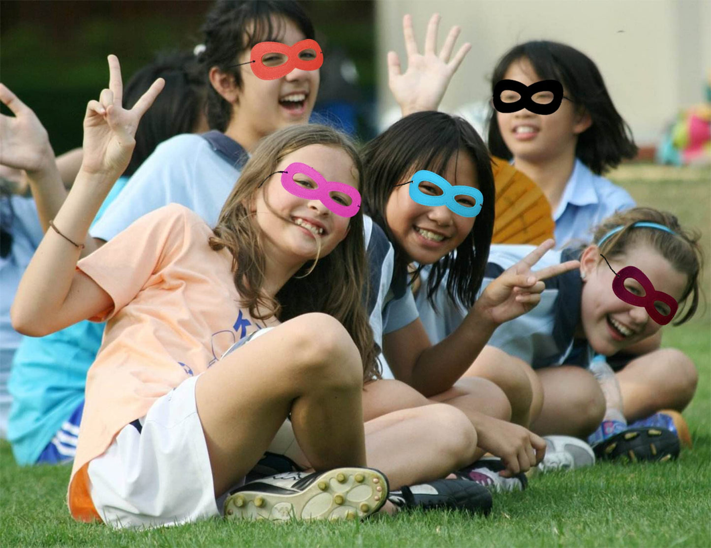 CNHBSS Superhero Masks for Kids – 25-Piece Adjustable Felt Eye Masks for Parties