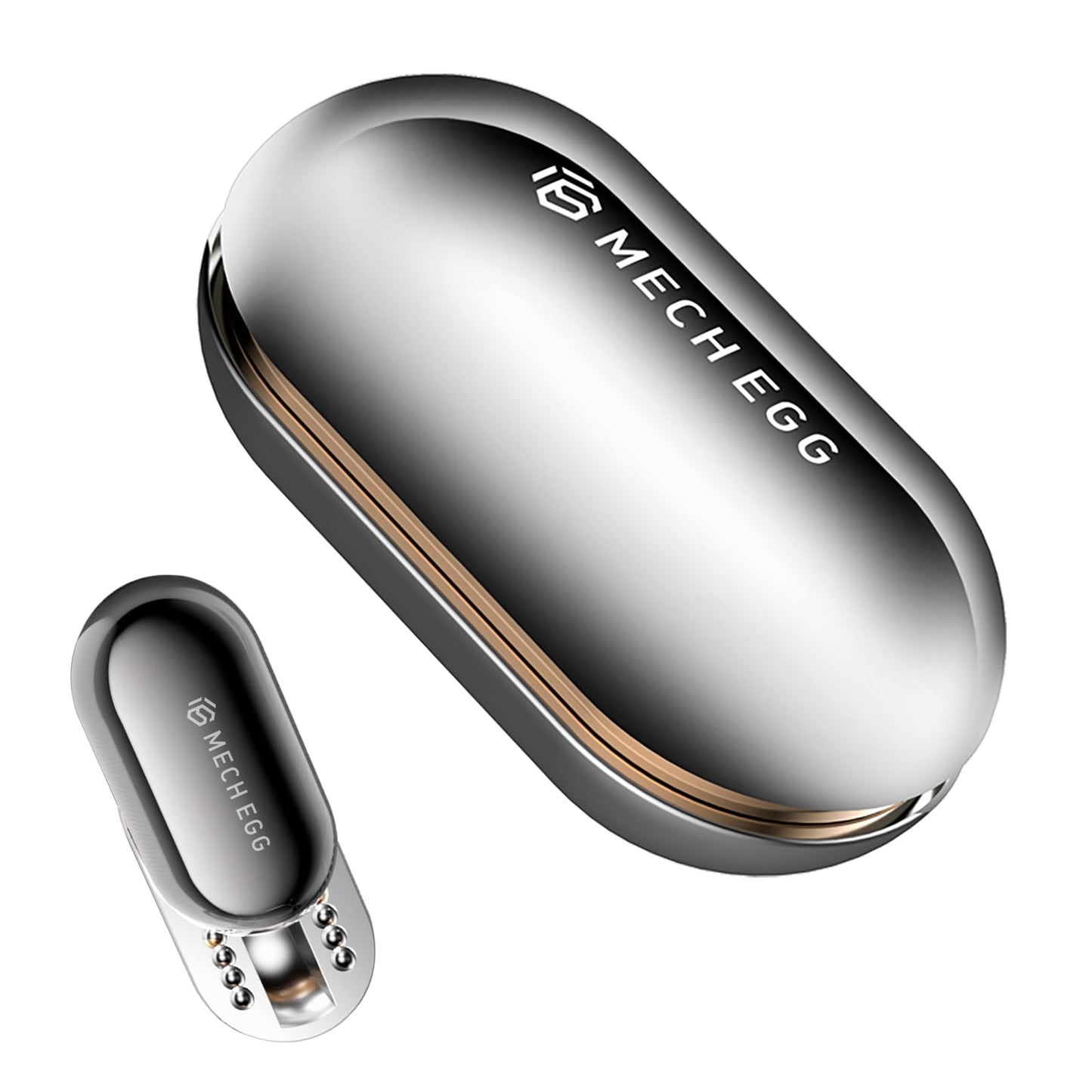 cntjv Mech Egg Fidget Slider – Metal EDC Toy for Focus and Stress Relief (Silver)