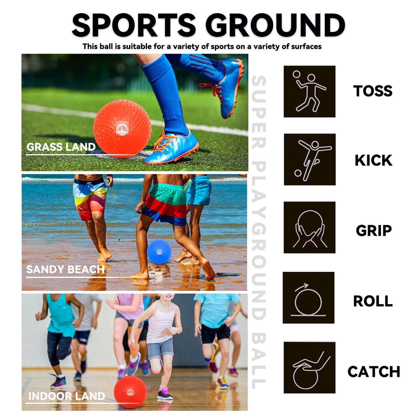 COAMZPARTY 8.5-Inch Kickball Set - 6/12 Pack with Pump & Storage Bag