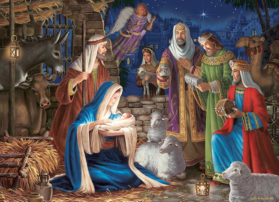 Cobble Hill 1000 Piece Puzzle – Miracle in Bethlehem (Poster Included)