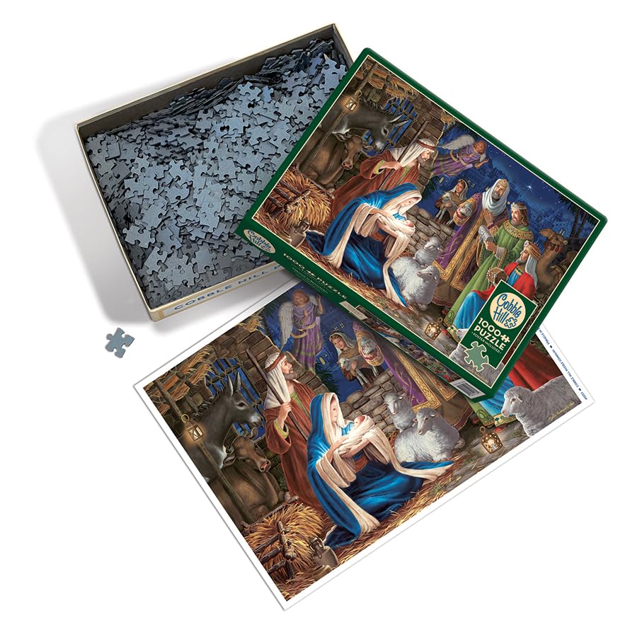 Cobble Hill 1000 Piece Puzzle – Miracle in Bethlehem (Poster Included)