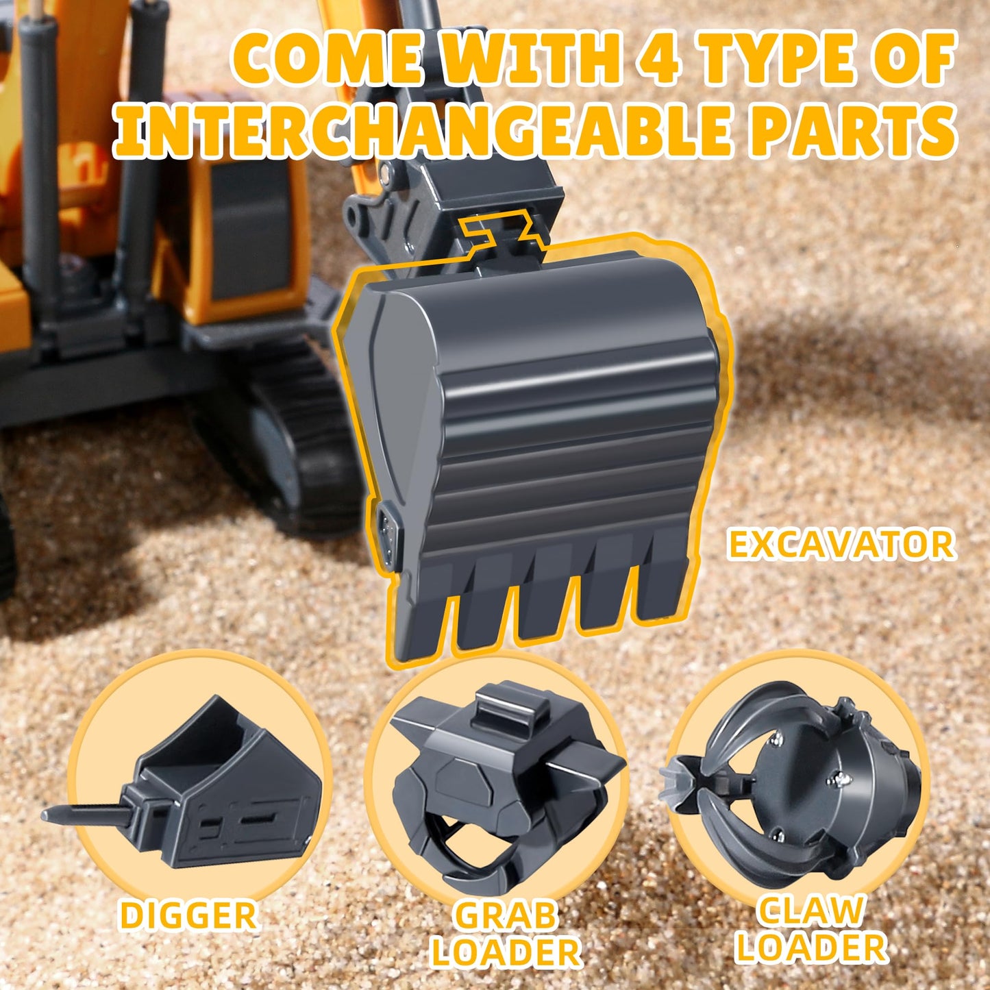 Cobefy Kids Construction Toys – 4-in-1 Excavator, Crane & Semi Truck Playset for Toddler Builders 3+