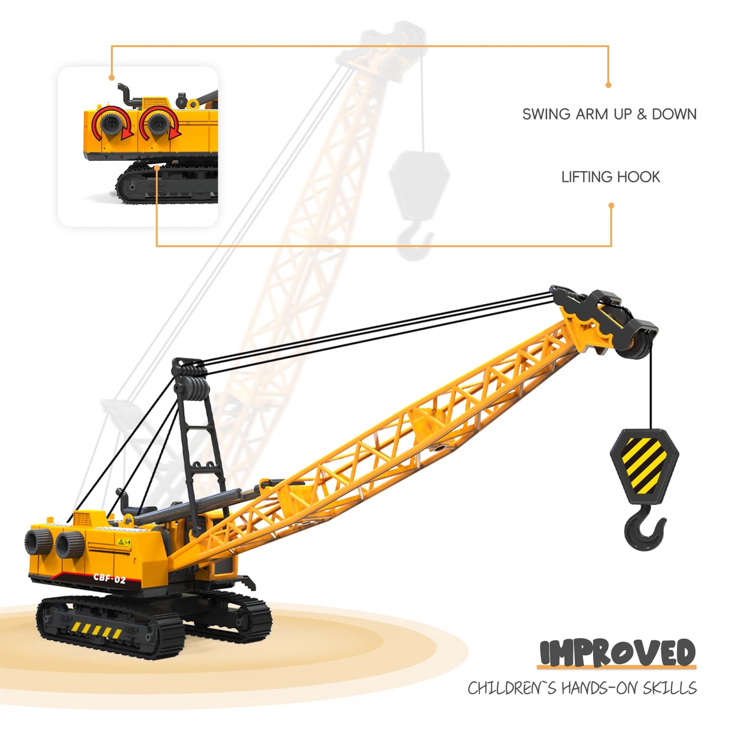 Cobefy Kids Construction Toys – 4-in-1 Excavator, Crane & Semi Truck Playset for Toddler Builders 3+