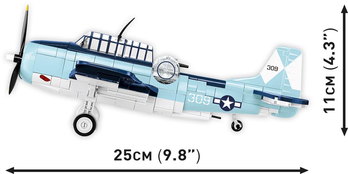 COBI Historical Collection WWII Grumman TBF Avenger Aircraft | 1:48 Scale, 392 Pieces