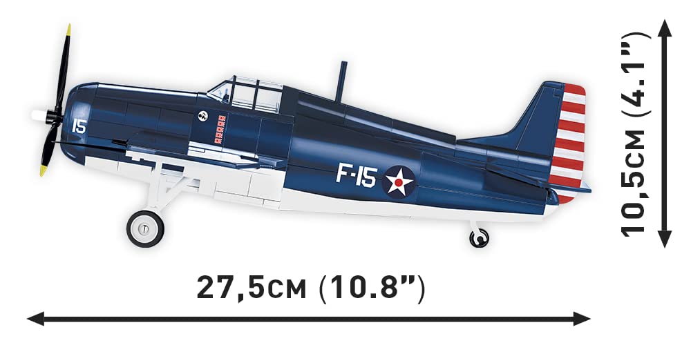 COBI F4F Wildcat (5731) – 1:32 Scale Licensed Model Kit with Pilot Figure & Display Stand