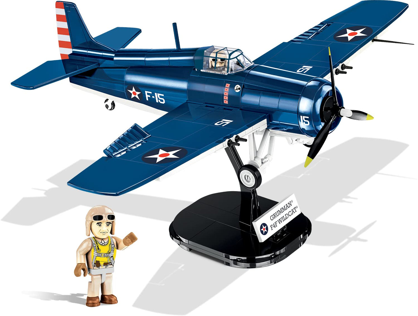 COBI F4F Wildcat (5731) – 1:32 Scale Licensed Model Kit with Pilot Figure & Display Stand