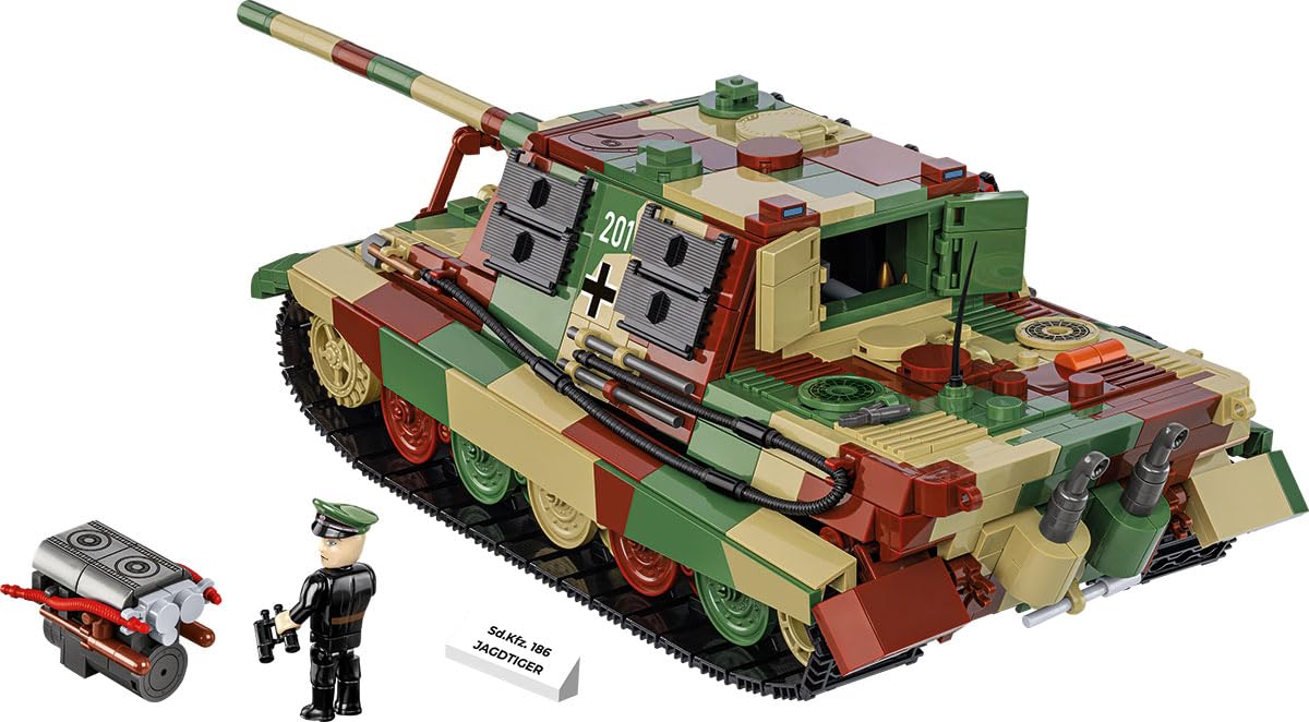 COBI Historical Collection WWII Sd.Kfz. 186 Jagdtiger Tank – 1:28 Scale, 1280 Pieces