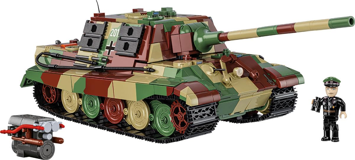 COBI Historical Collection WWII Sd.Kfz. 186 Jagdtiger Tank – 1:28 Scale, 1280 Pieces