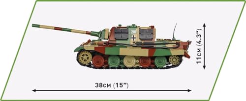 COBI Historical Collection WWII Sd.Kfz. 186 Jagdtiger Tank – 1:28 Scale, 1280 Pieces