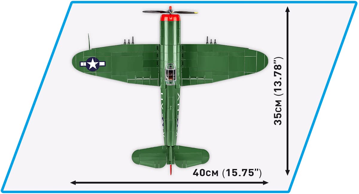 COBI Historical Collection World War II P-47 Thunderbolt Plane | 1:32 Scale, 477 Elements