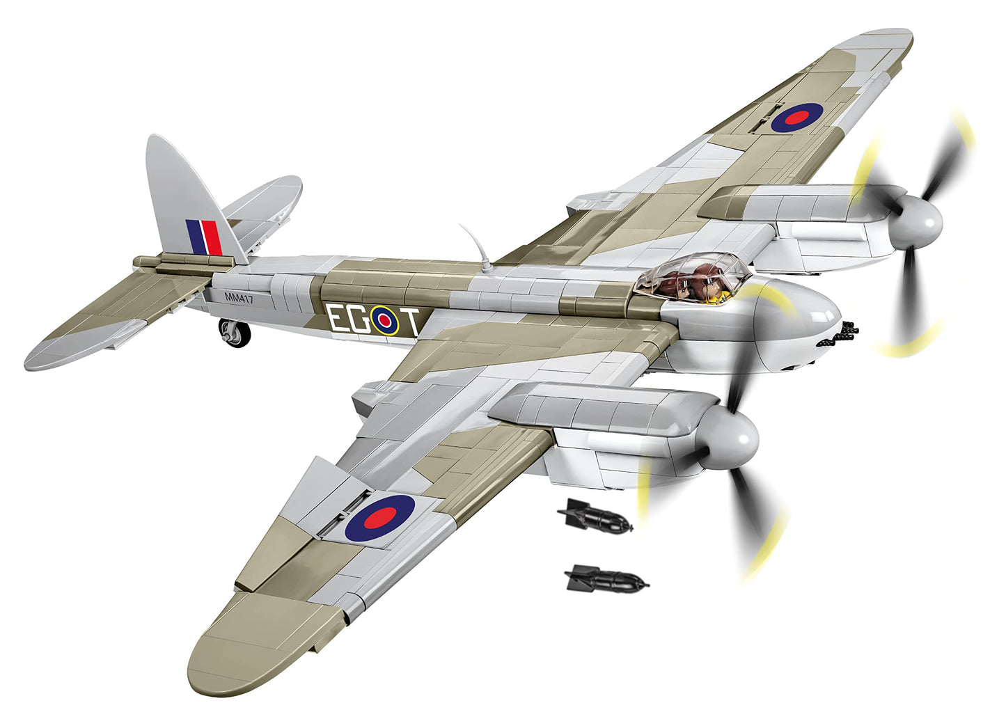 COBI Historical Collection WWII De Havilland Mosquito Plane – 1:32 Scale Wood Model