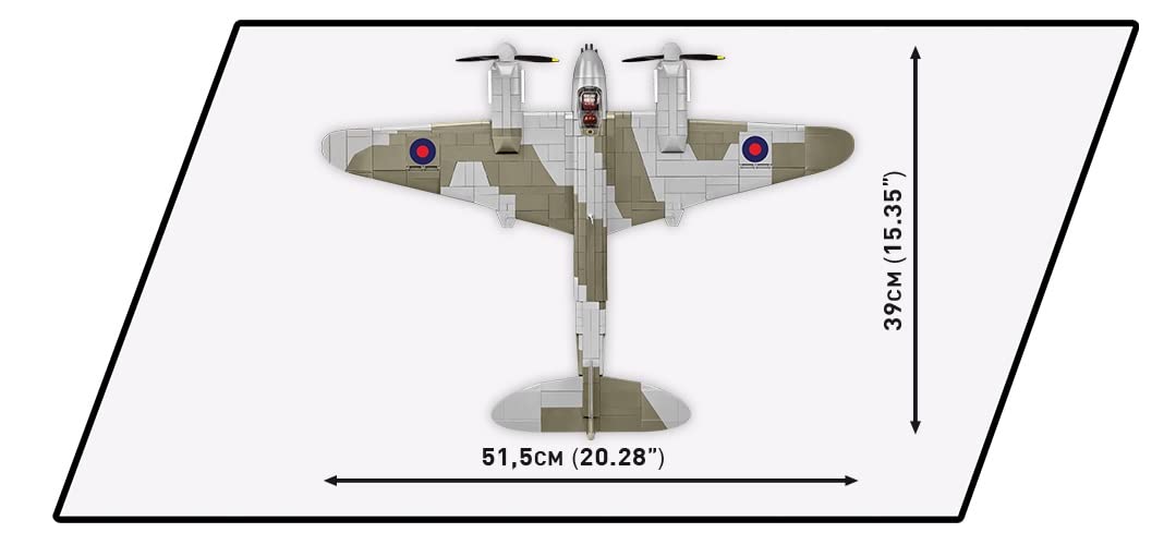 COBI Historical Collection WWII De Havilland Mosquito Plane – 1:32 Scale Wood Model