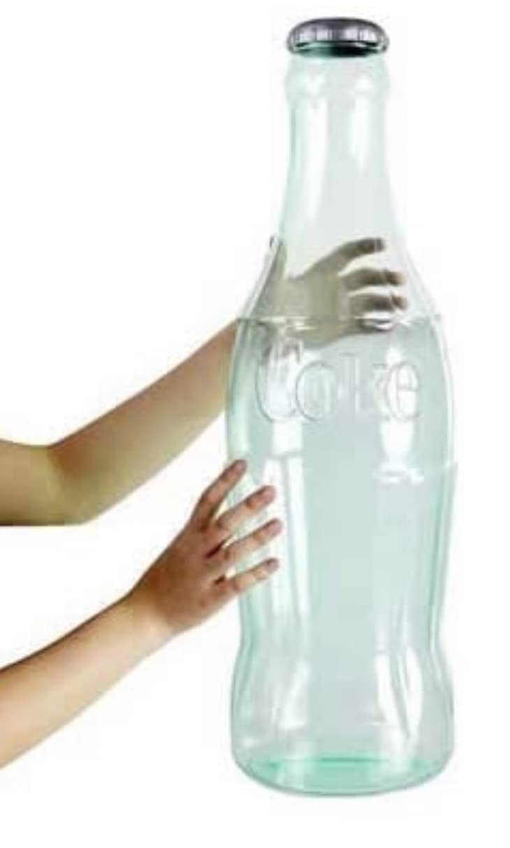 Coca-Cola 22-Inch Clear Bottle Bank – Made in America (Two-Pack)