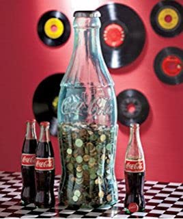 Coca-Cola 22-Inch Clear Bottle Bank – Made in America (Two-Pack)