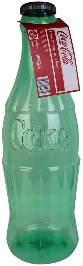 Coca-Cola 22-Inch Clear Bottle Bank – Made in America (Two-Pack)