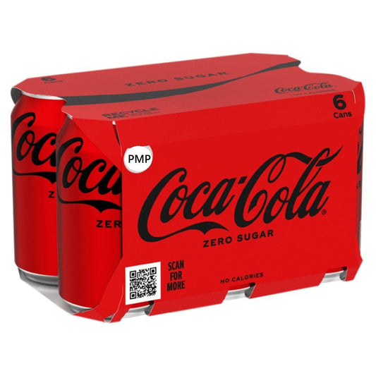 Coca-Cola Zero Sugar PMP Case of 24 x 330ml (Pack of 4)