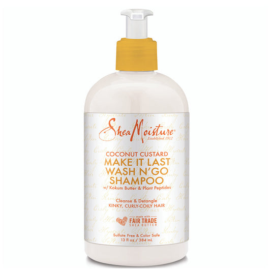 Shea Moisture Coconut Custard Wash N'Go Shampoo 13 oz / 384 ml - For Defined Curls & Natural Hair