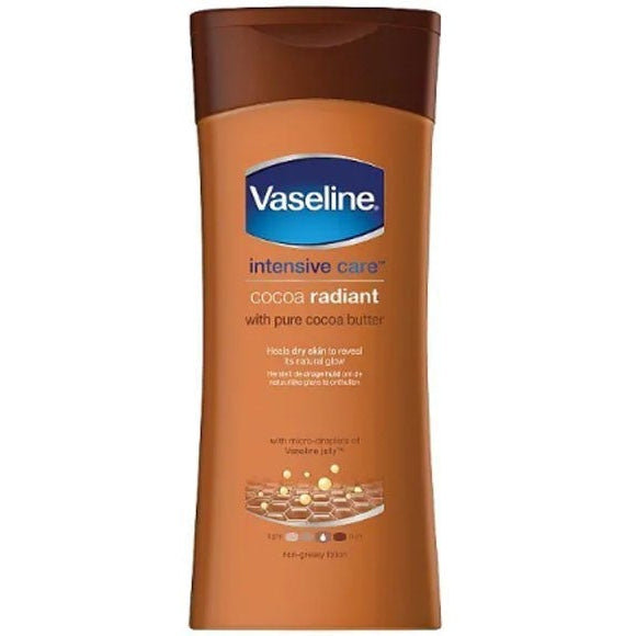 Vaseline Intensive Care Cocoa Radiant Deeply Moisturising Non-Greasy Lotion for Dry Skin 400ml