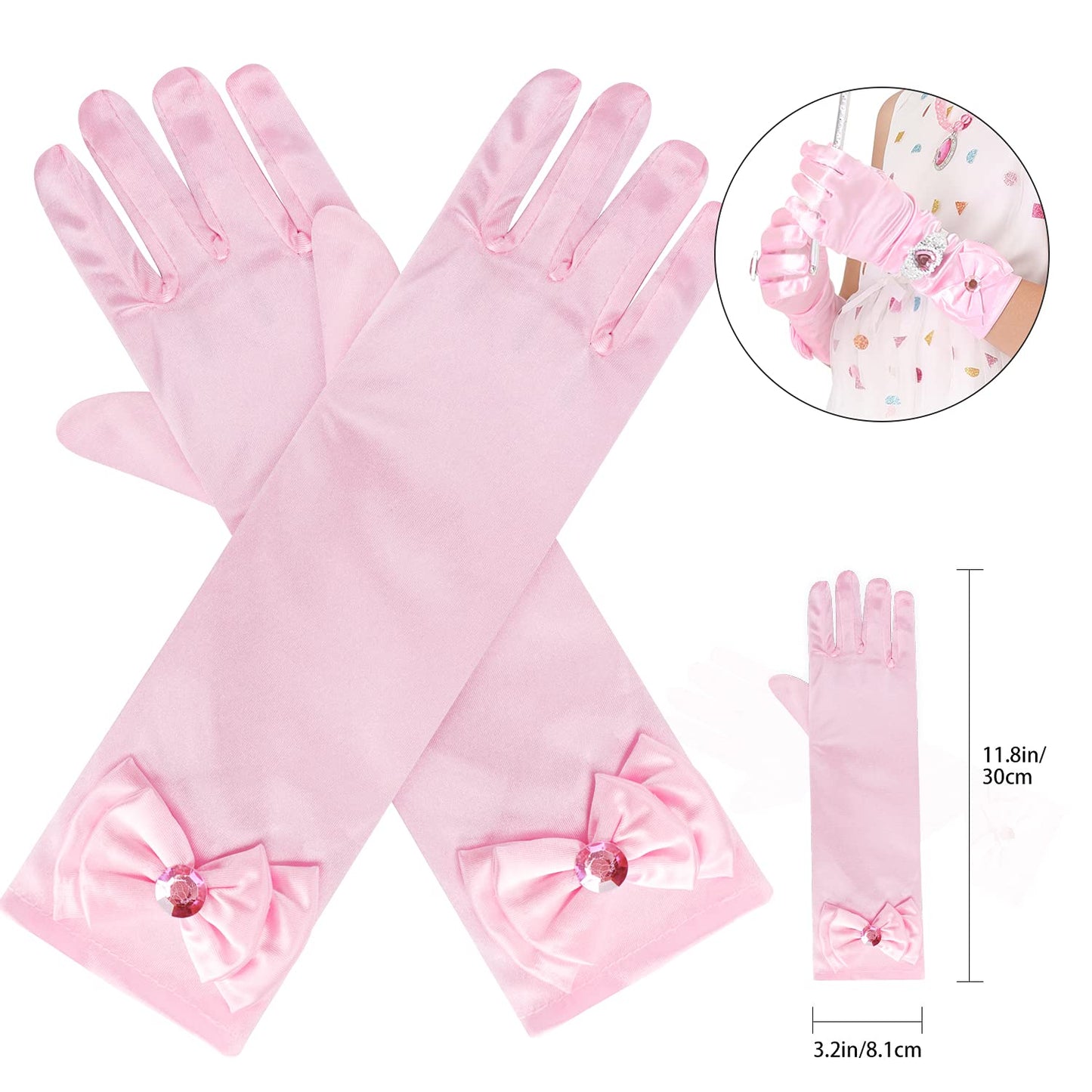 Cocojeci Princess Dress Up Accessories – 7-Piece Pink Gift Set for Girls