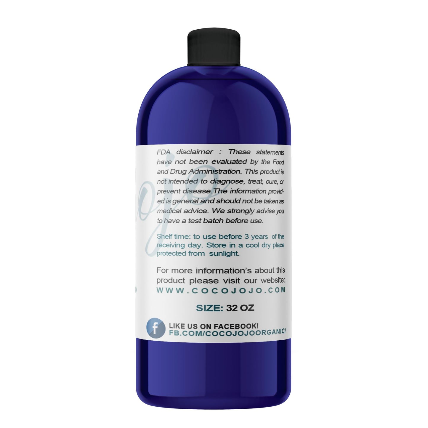 Cocojojo Grapeseed Oil - Pure Cold-Pressed, Unrefined, 32 oz