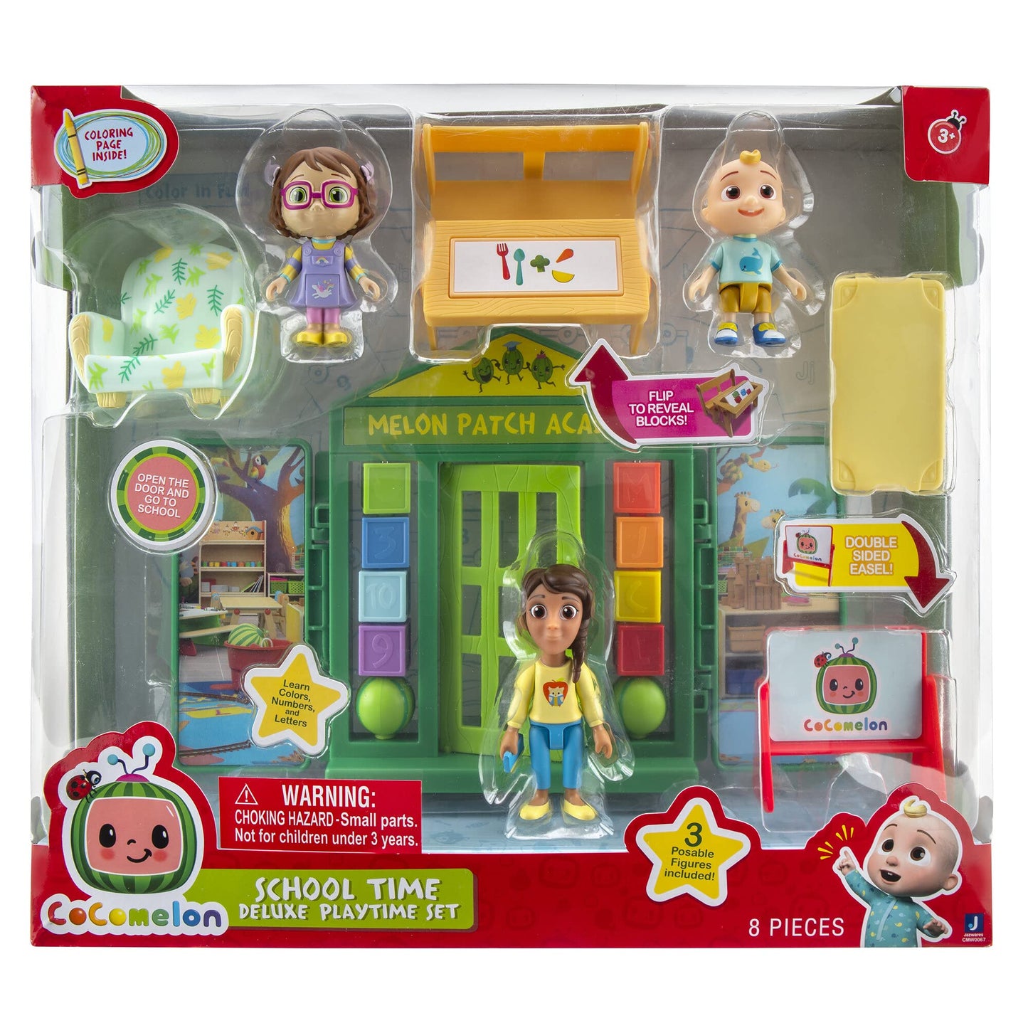 CoComelon School Time Deluxe Playtime Set — JJ, Bella & Ms. Appleberry with 5 Accessories
