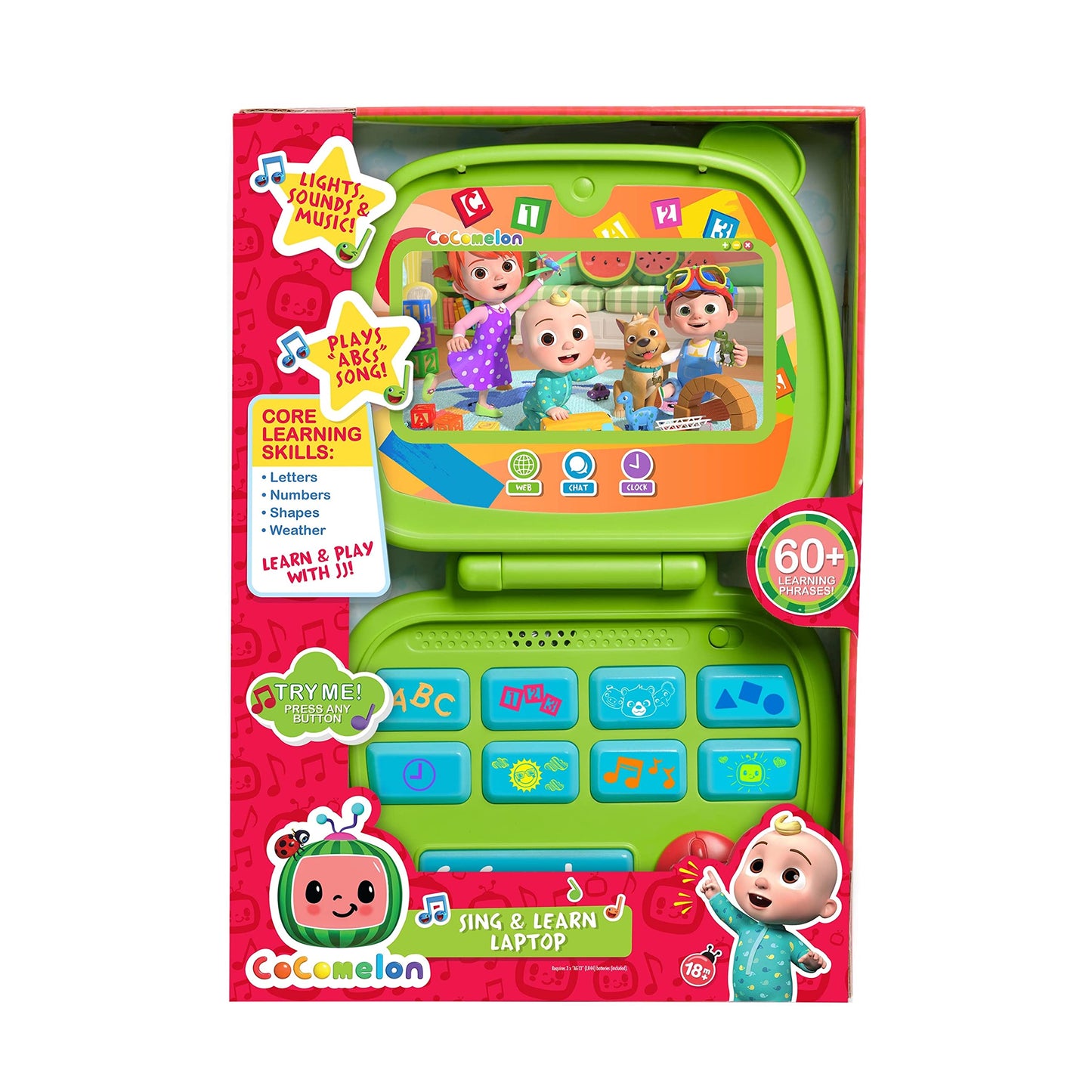 CoComelon Sing and Learn Laptop Toy for Kids – Lights, Sounds & Music