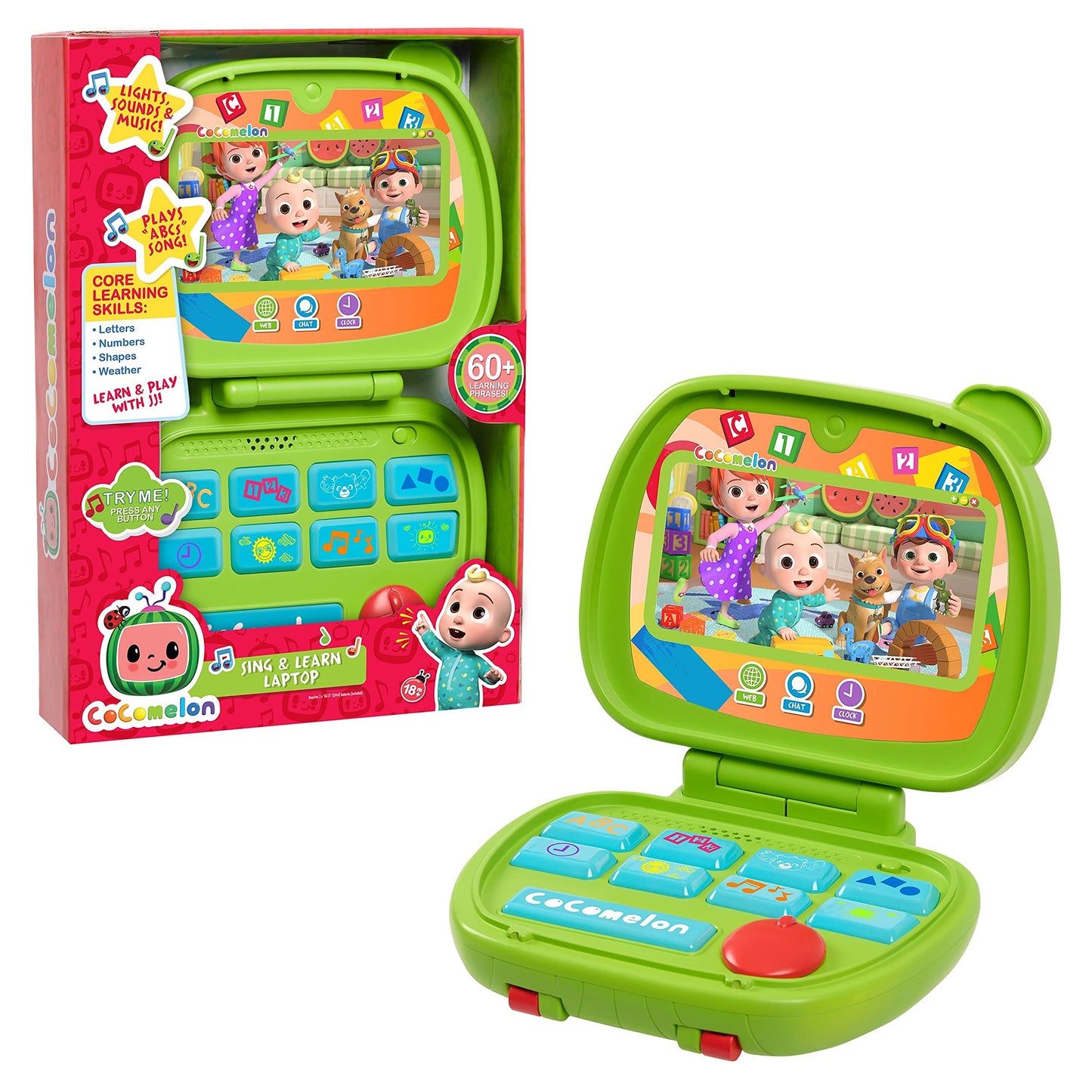 CoComelon Sing and Learn Laptop Toy for Kids – Lights, Sounds & Music