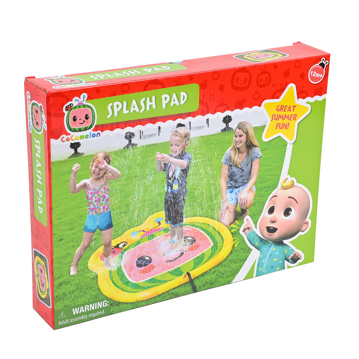 CoComelon Splash Pad – 48 inch Outdoor Water Play Mat for Toddlers & Babies | Easy Setup Sprinkler