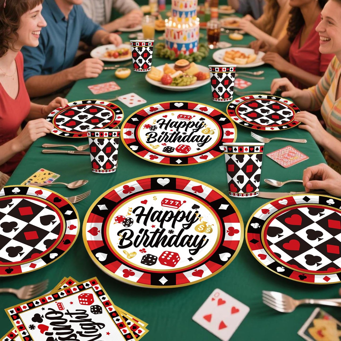 Cocomigo 337Pcs Casino Theme Party Decorations Kit for Game Night
