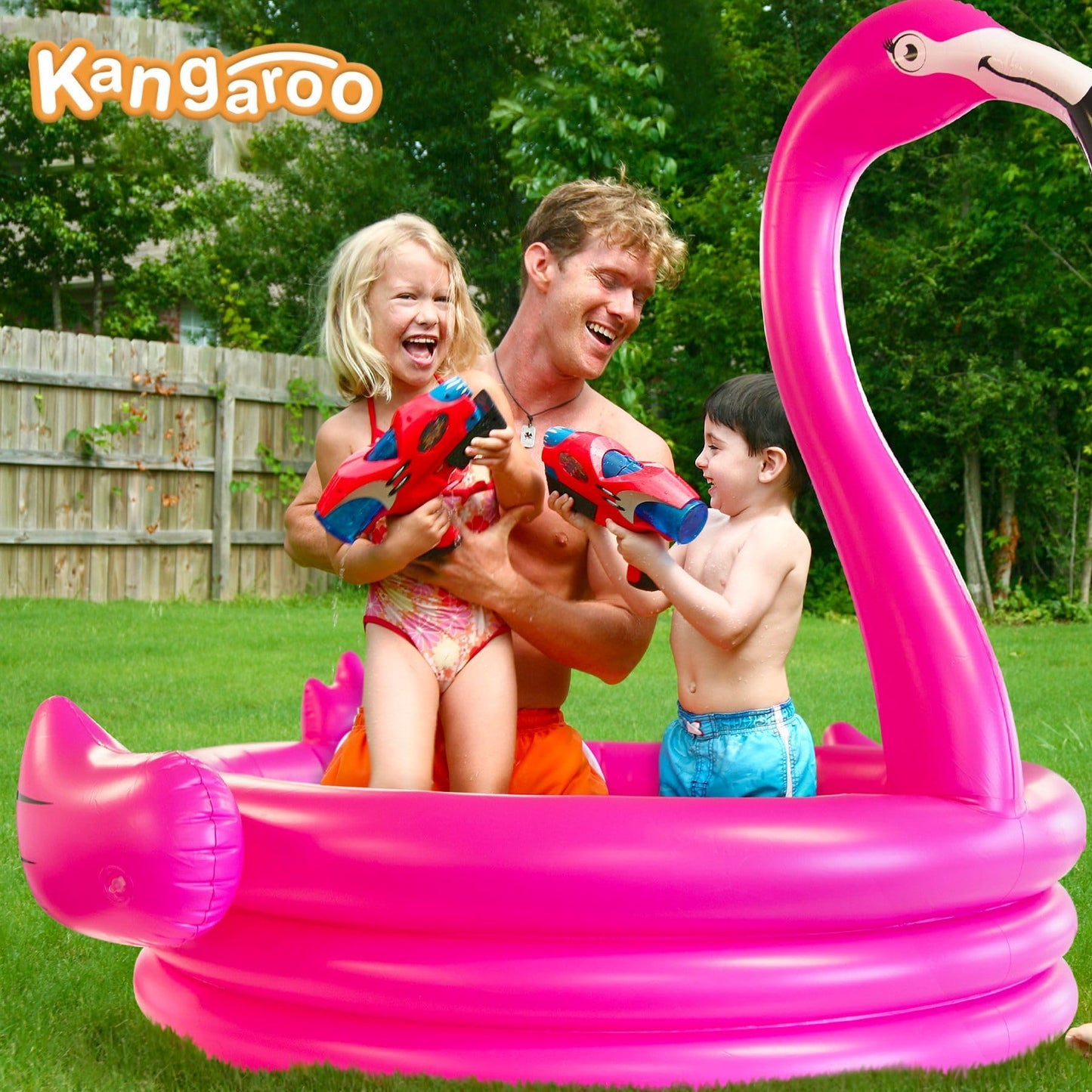 Coconut Float Pink Flamingo 48inch Inflatable Kid Pool – Toddler Pool Toy for Summer Fun