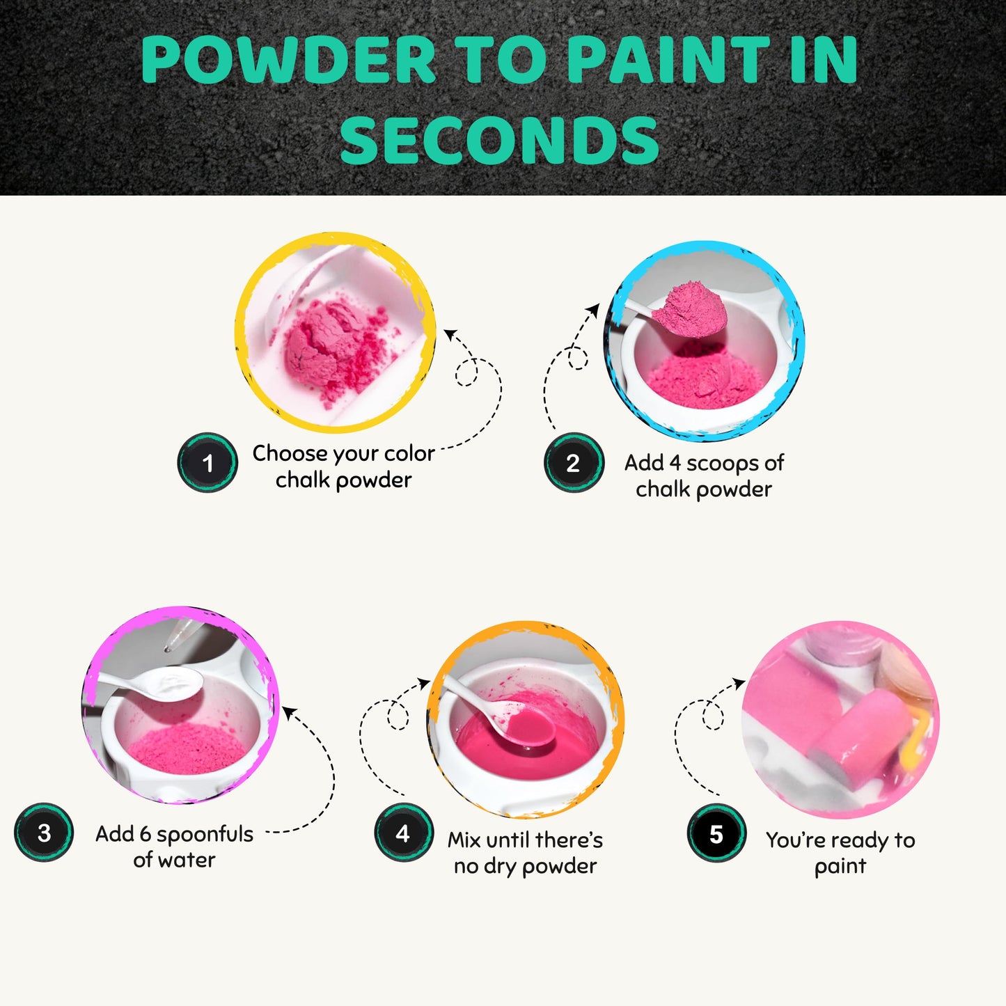 CocoNut Outdoor DIY Sidewalk Chalk Paint Set – Non-Toxic, Washable, Easy Water Mix