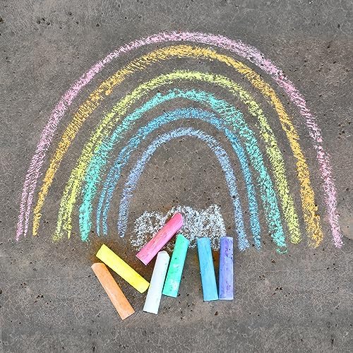 CocoNut Outdoor Jumbo Sidewalk Chalk Bucket – 20 Pieces, Non-Toxic & Washable for Outdoor Kids Art