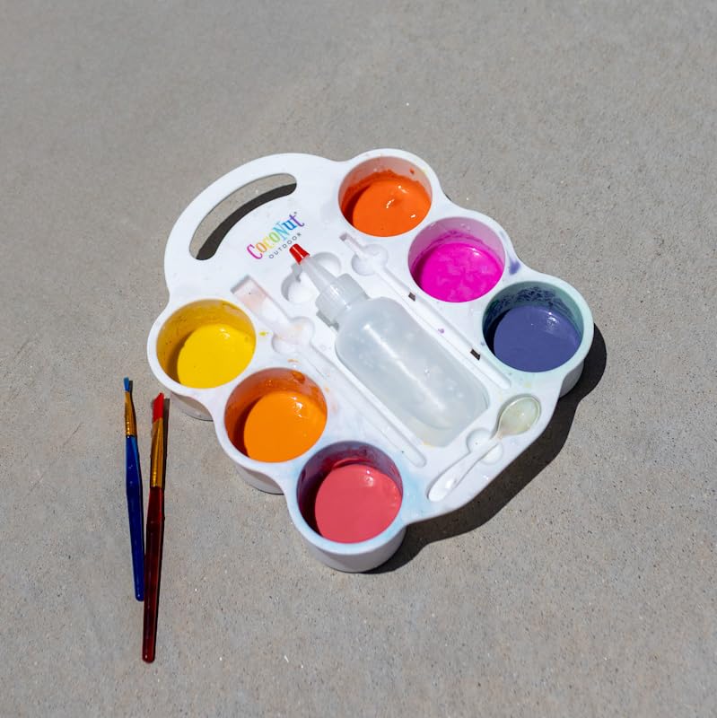 CocoNut Outdoor DIY Sidewalk Chalk Paint Set – Non-Toxic, Washable, Easy Water Mix