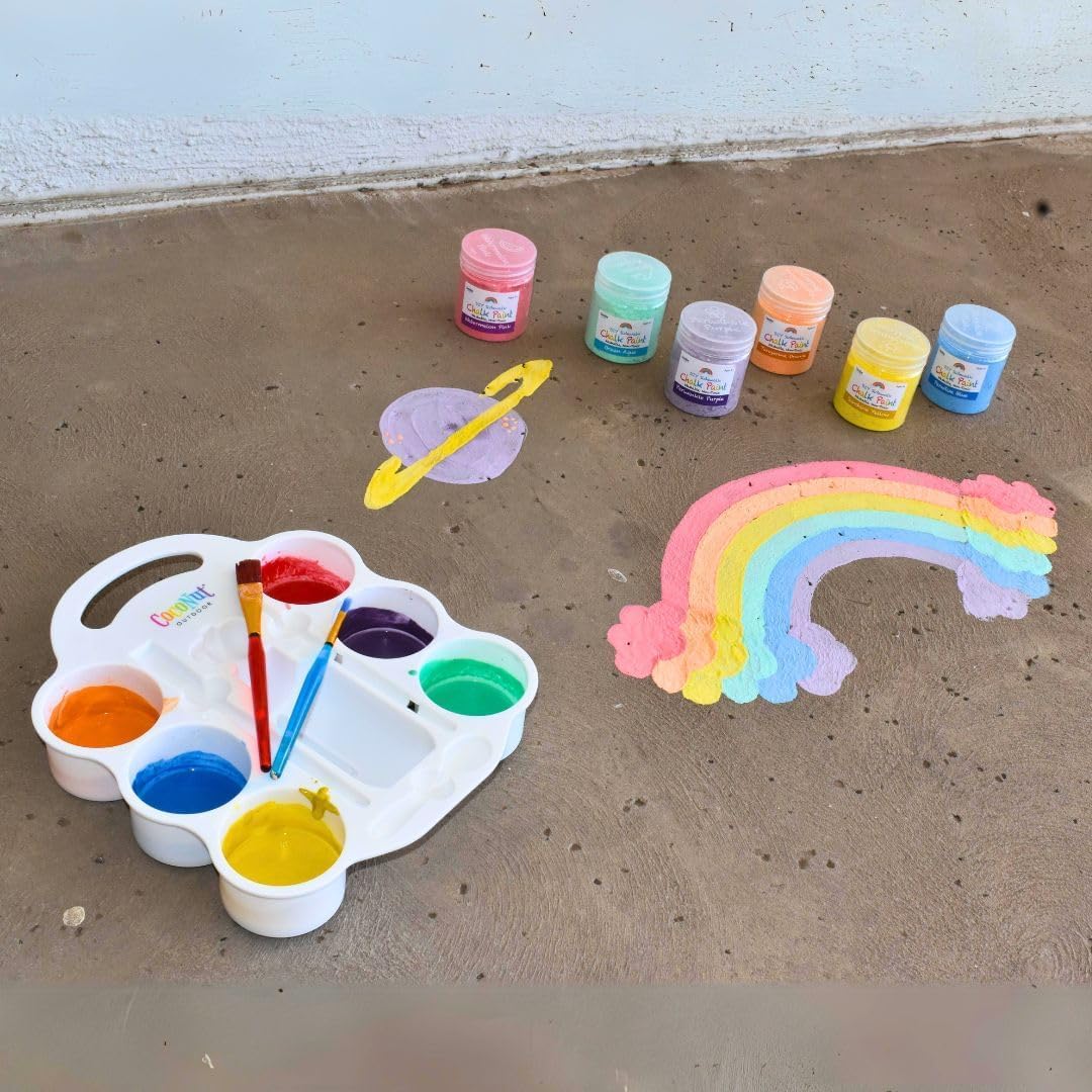 CocoNut Outdoor DIY Sidewalk Chalk Paint Set – Non-Toxic, Washable, Easy Water Mix
