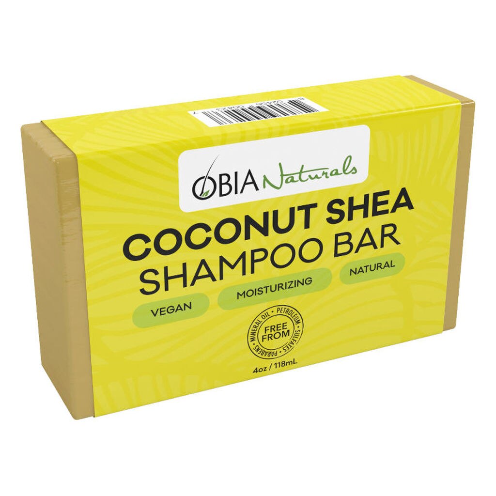 Obia Naturals Coconut Shea Shampoo Bar Hydrating & Nourishing for Dry, Frizzy & Textured Hair 113g/3.99 oz