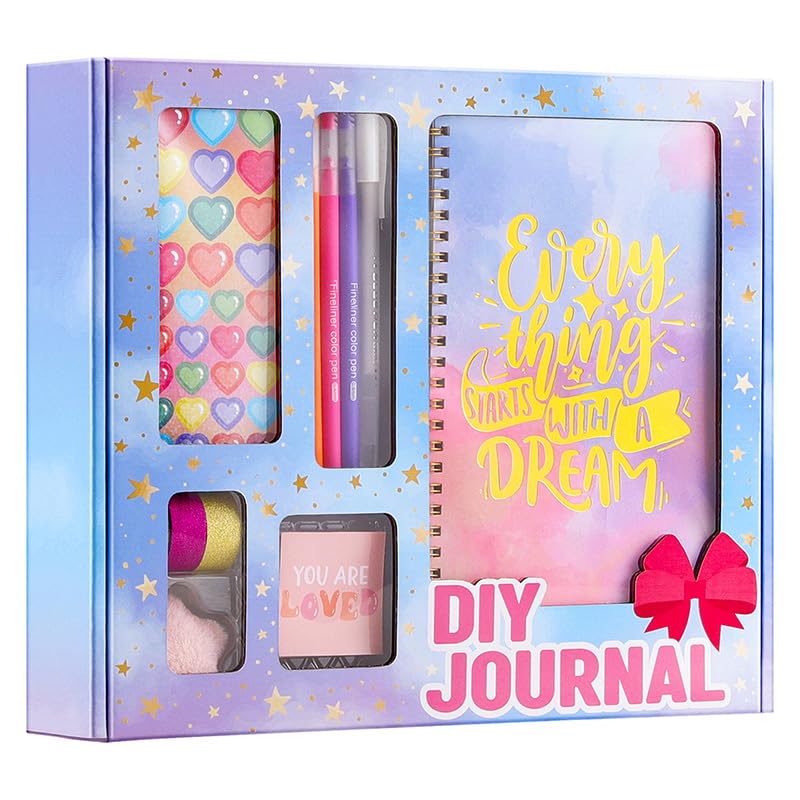 Cocostar DIY Journal Kit for Girls – Creative Journal Set & Craft Kit (Ages 8-12)