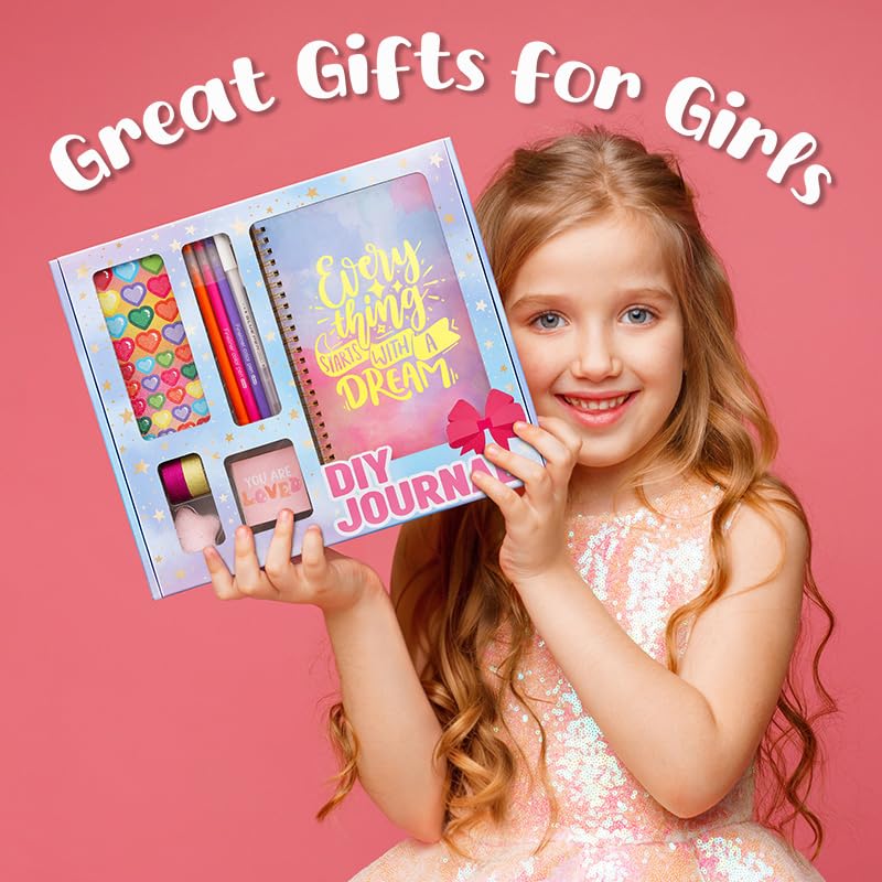 Cocostar DIY Journal Kit for Girls – Creative Journal Set & Craft Kit (Ages 8-12)