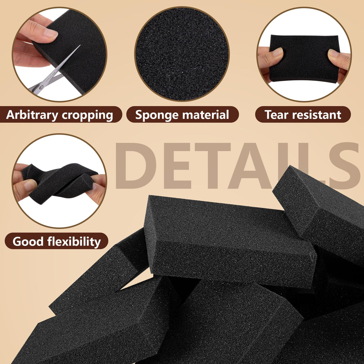 Codree 50 Pcs Card Dividers Foam – 40D Elastic Sponge for Card Storage & Protection