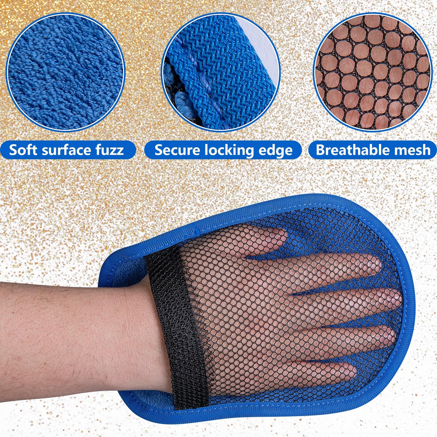 Codree 2 Pcs Sand Remover Mitts — Beach Sand Cleaner & Wipe-Off Mitts