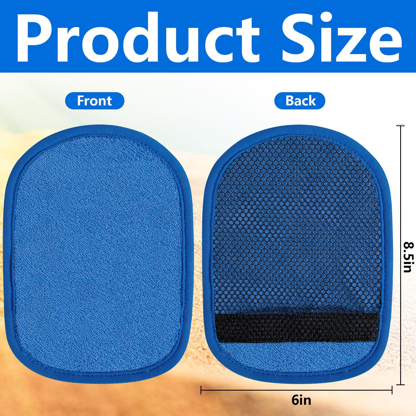 Codree 2 Pcs Sand Remover Mitts — Beach Sand Cleaner & Wipe-Off Mitts