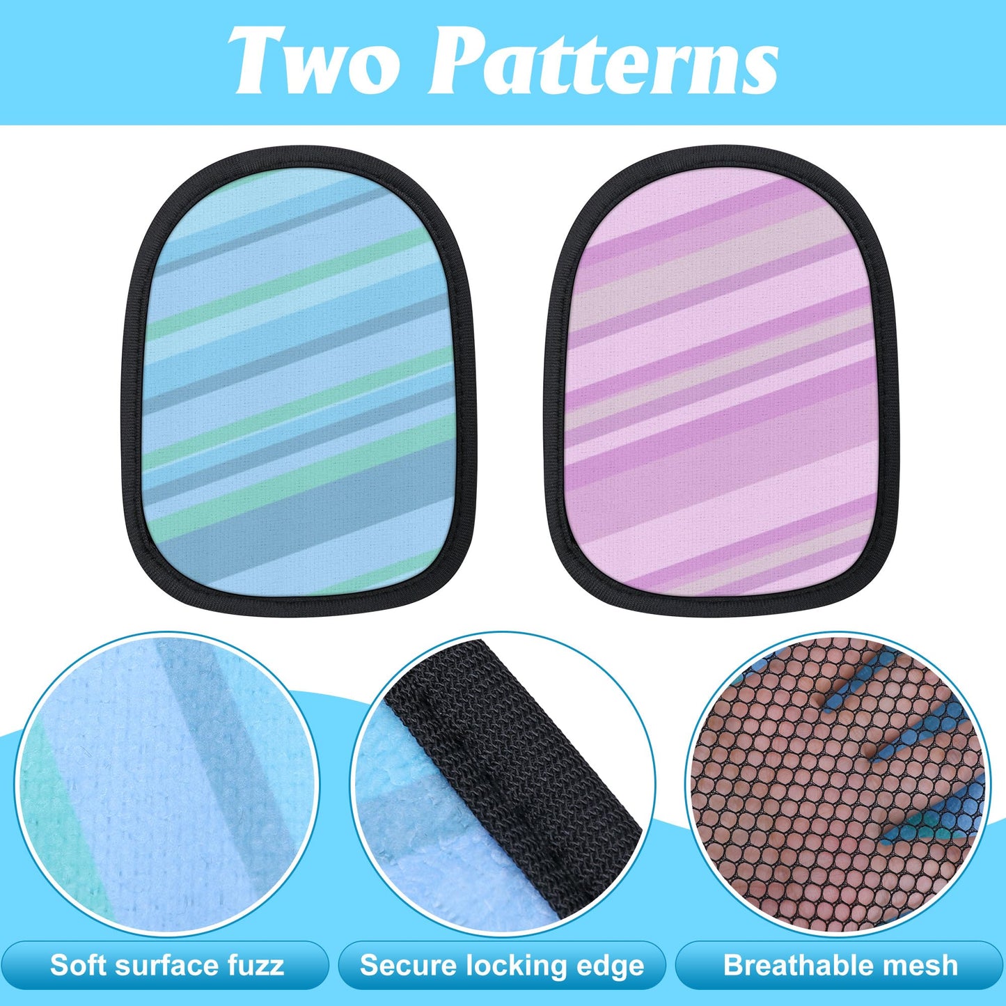 codree 2 Pcs Sand Wipe Off Mitts – Stripe Sand Remover for Beach & Outdoor Fun