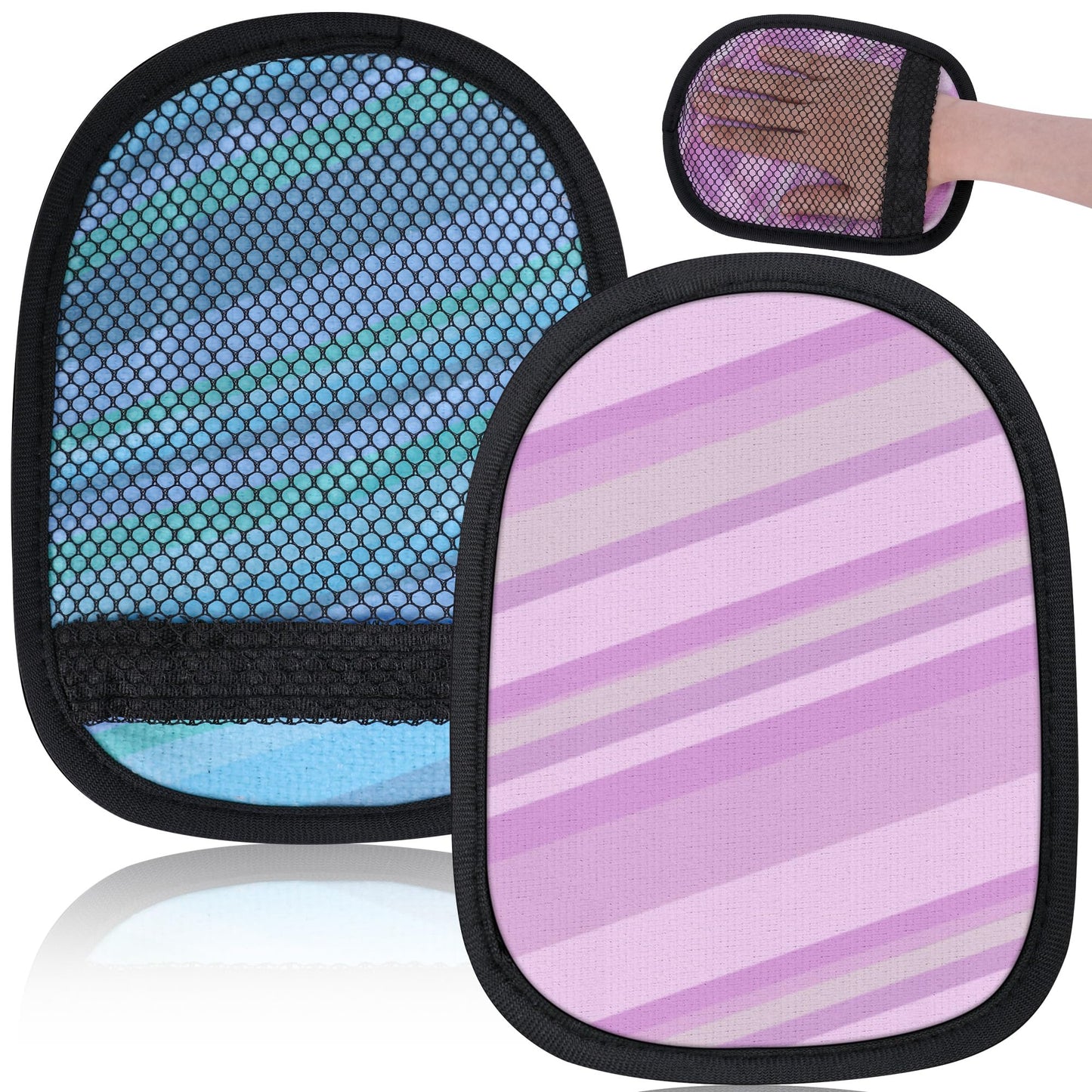codree 2 Pcs Sand Wipe Off Mitts – Stripe Sand Remover for Beach & Outdoor Fun