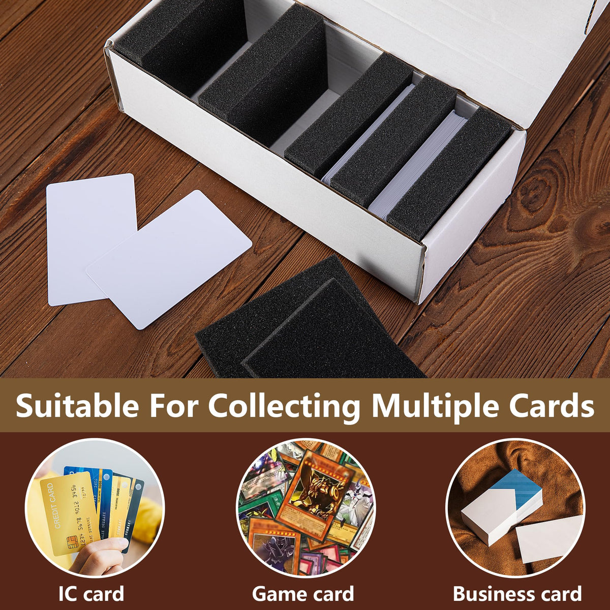 Codree 50 Pcs Card Dividers Foam – 40D Elastic Sponge for Card Storage & Protection