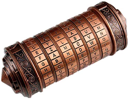 coejokno Cryptex Da Vinci Code Mini Lock Puzzle Box – Romantic Gifts for Her, Girlfriend, or Him